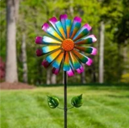 2-Layer Flower Metal Wind Spinner