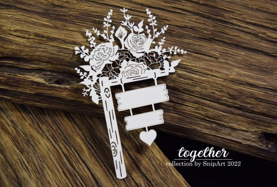Snipart Together Floral Signboard