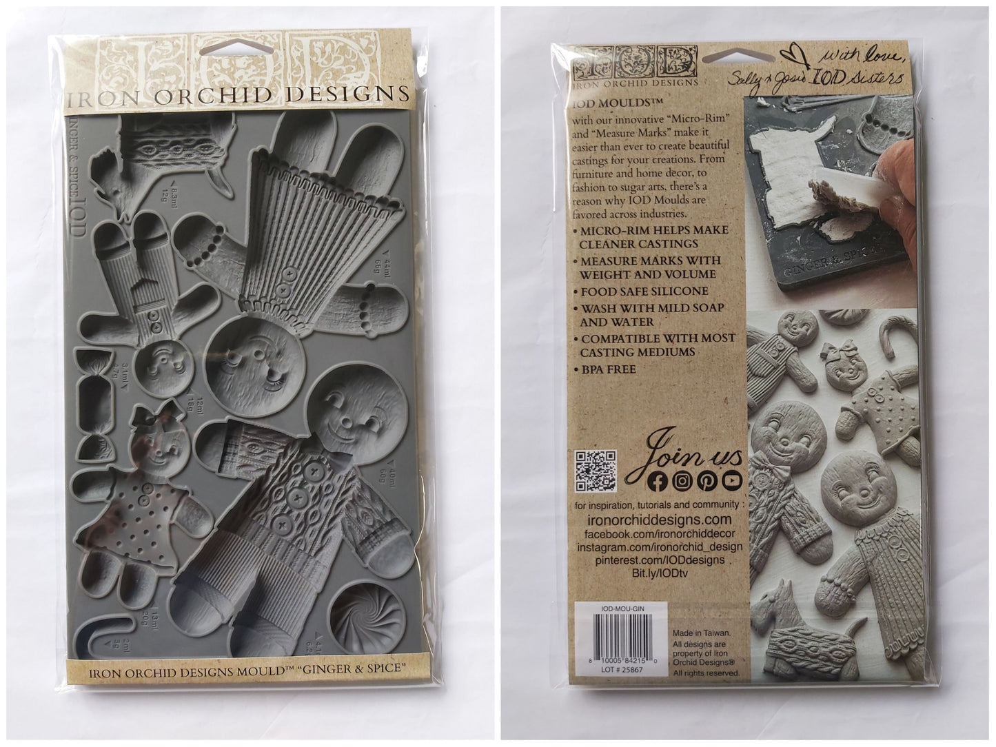 Ginger & Spice Iron Orchid Designs Mould Set Limited Edition Holiday 2023