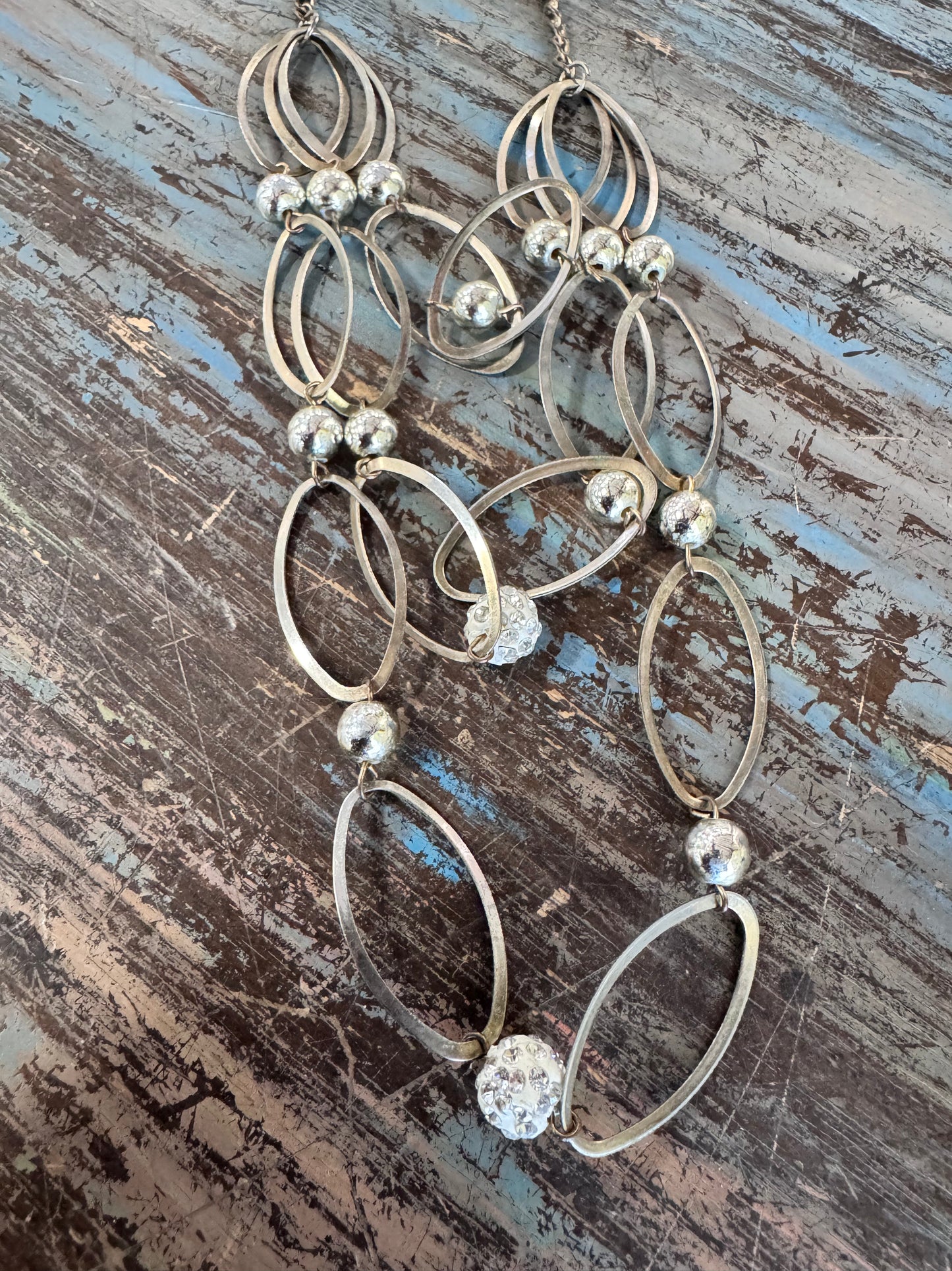 3 Strand Oval Link Fashion Necklace