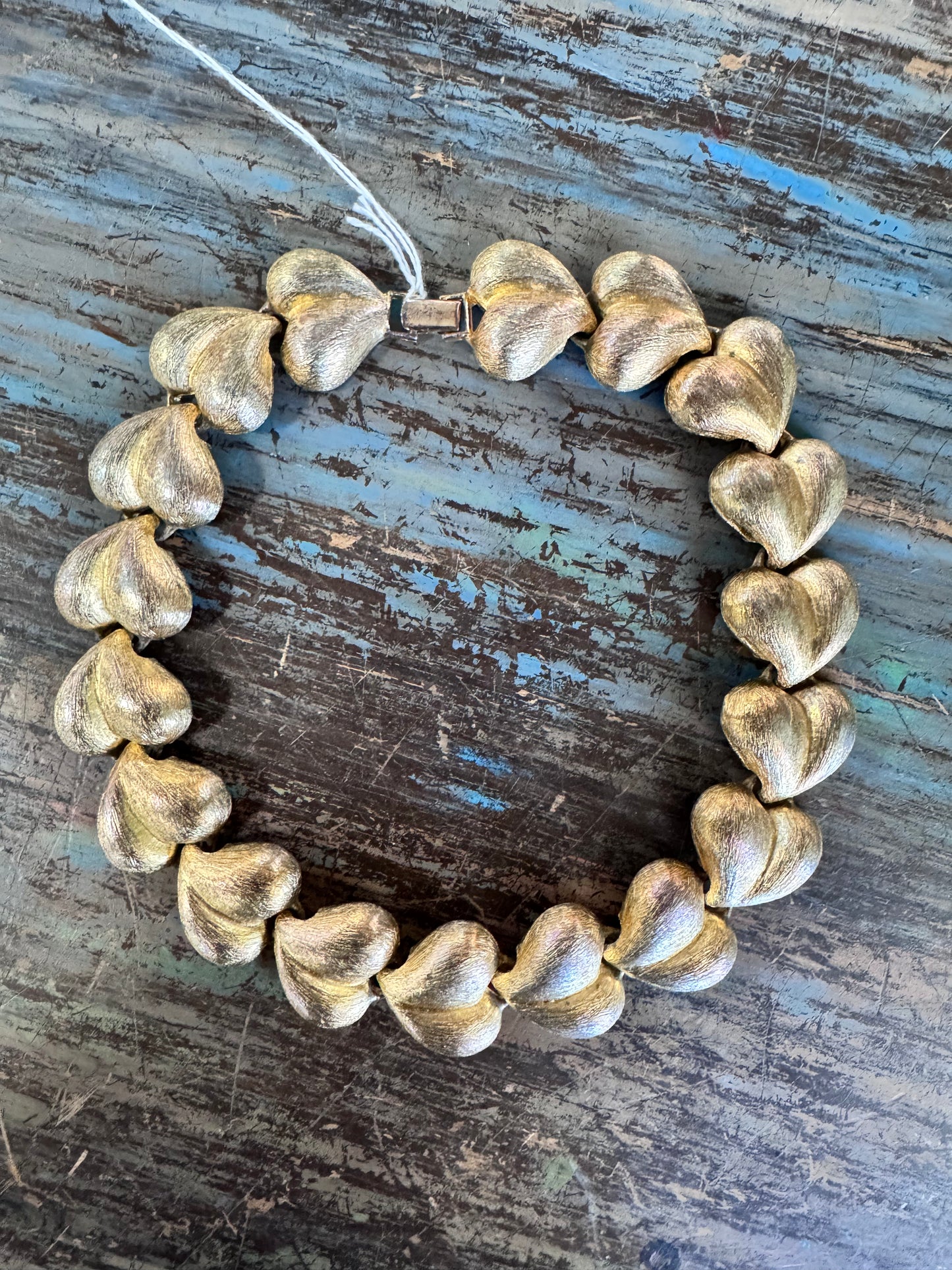 Vintage Puff Heart Choker Necklace