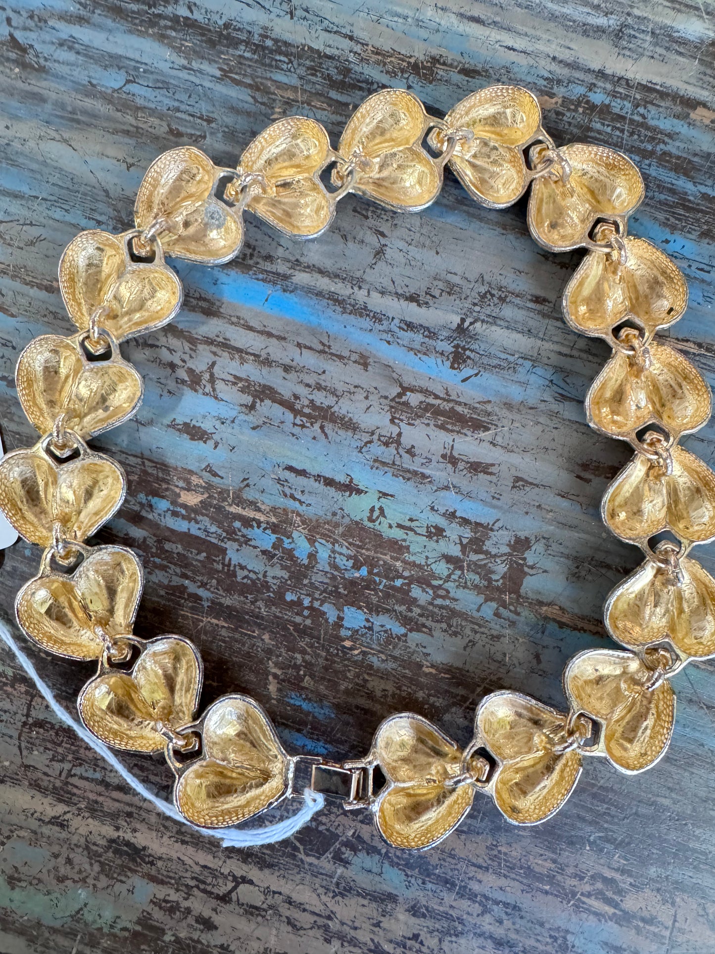Vintage Puff Heart Choker Necklace