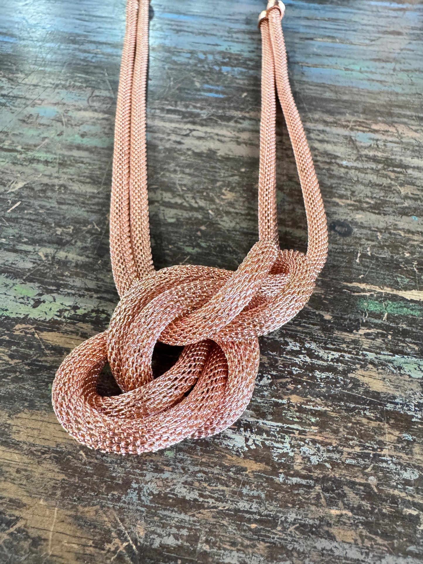 Rose Gold Statement Necklace and Earring Set