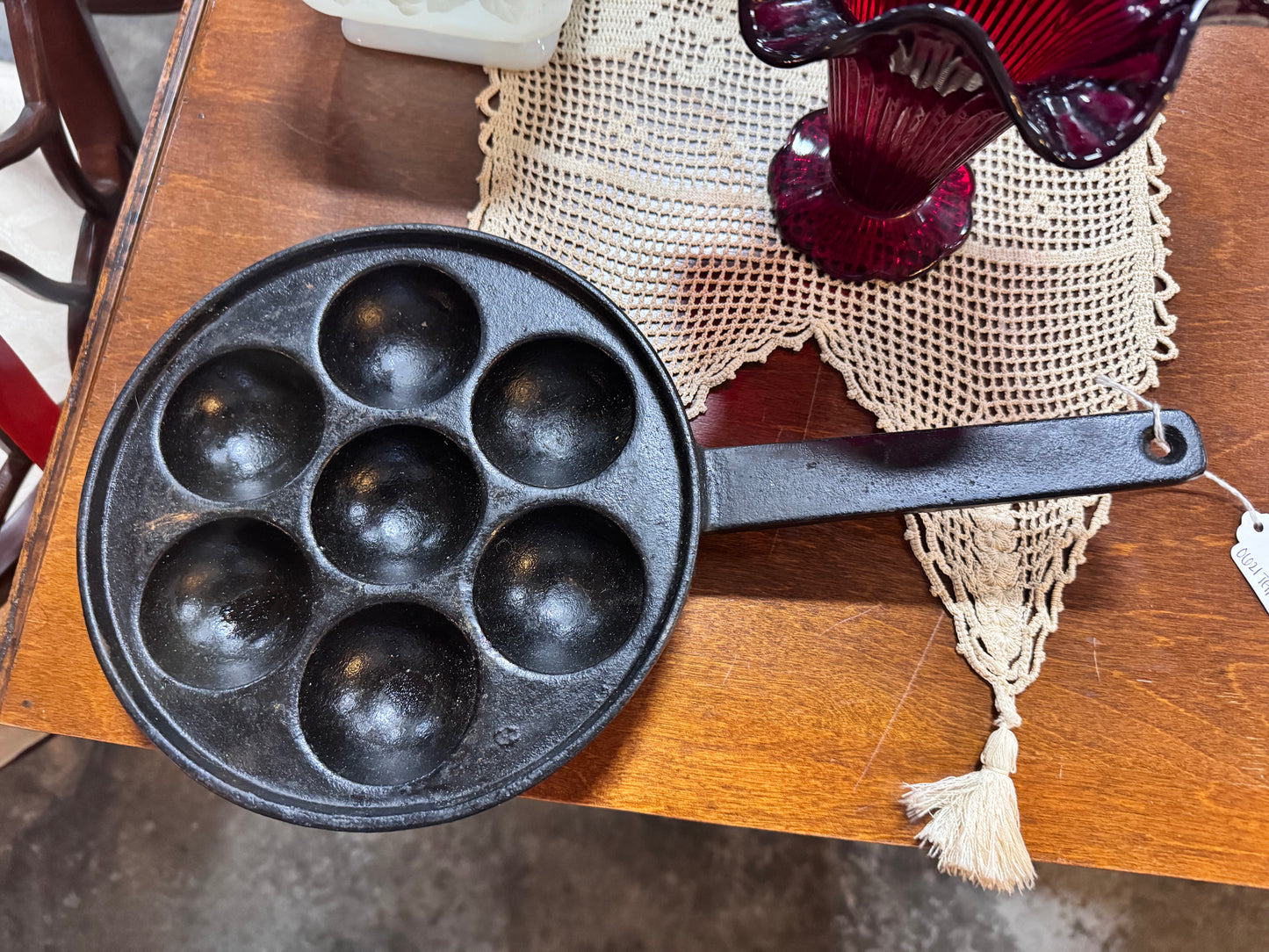 Vintage Cast Iron Danish Aebleskiver Pan