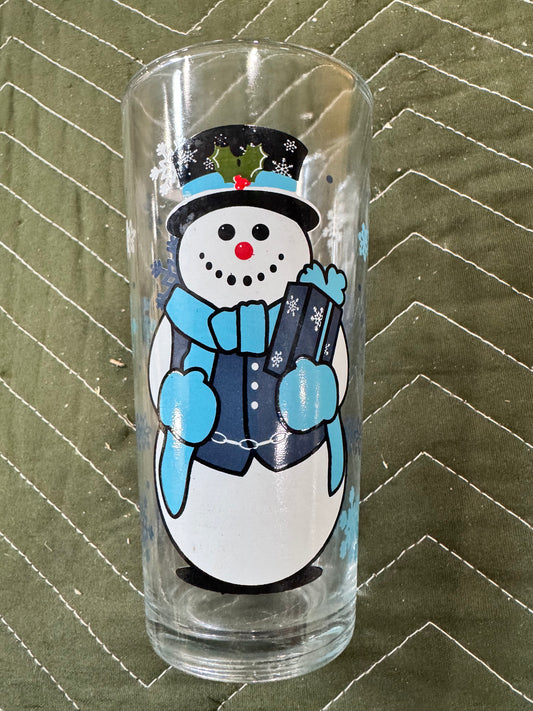 Vintage Snowman Ice Tea Glass