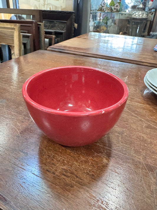 Red Stoneware Bowl