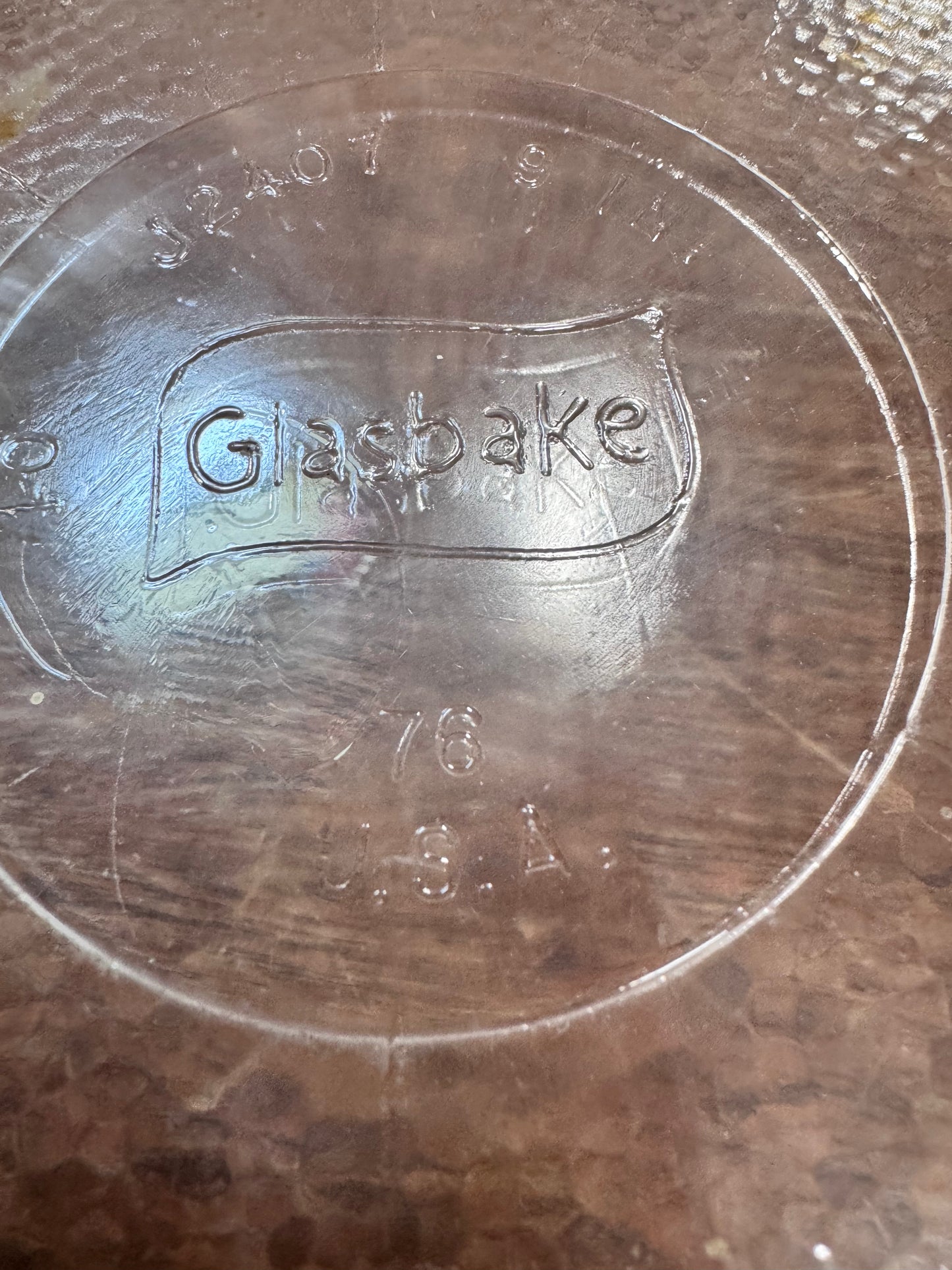 Vintage Glasbake Pie Pan