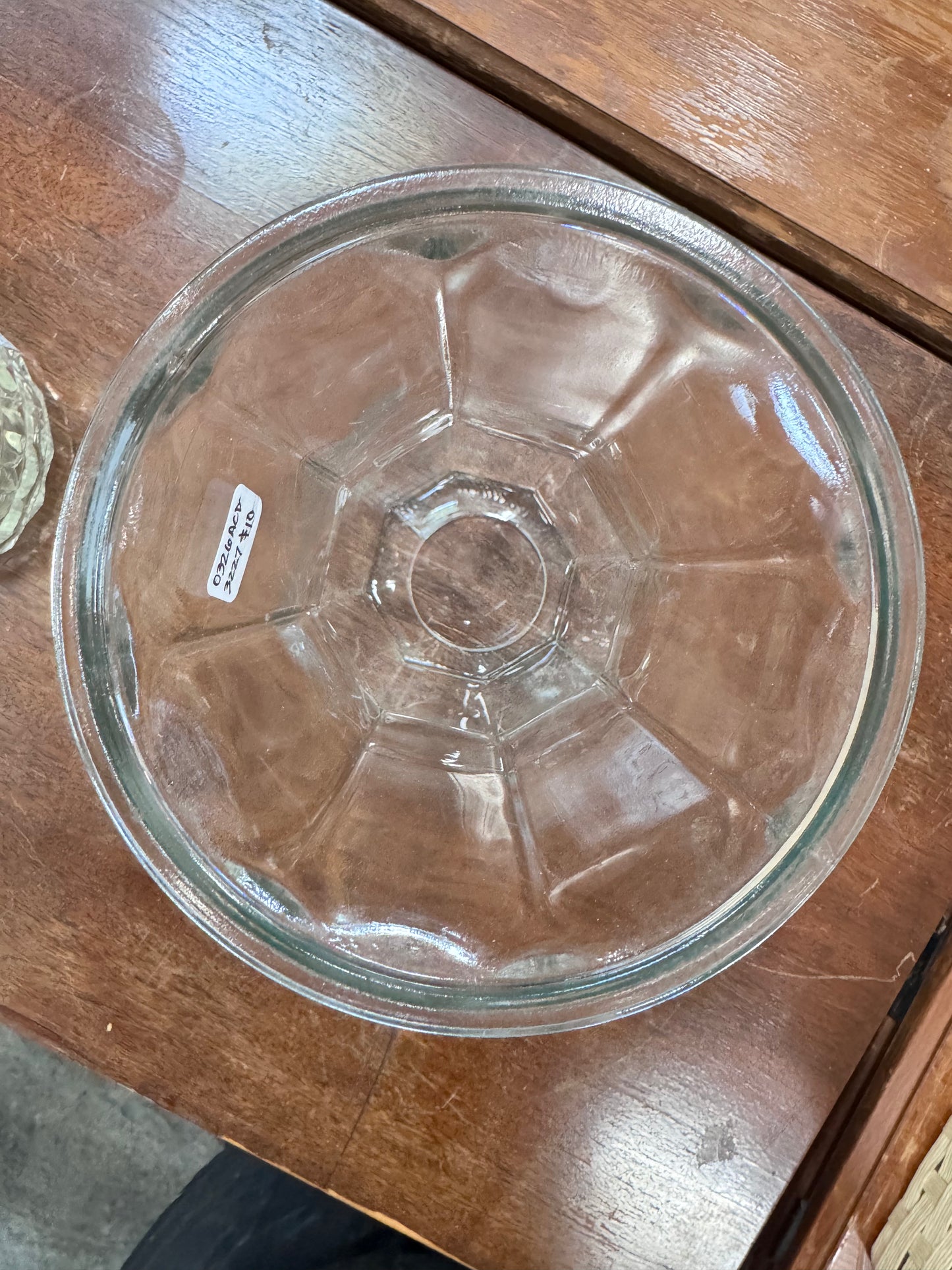 Clear Glass Paneled Vase