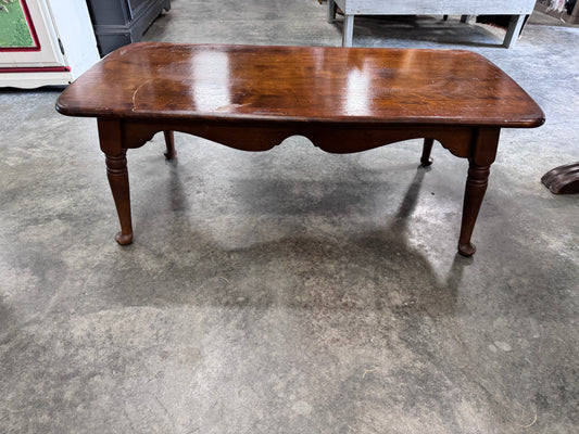 Mid Century Dark Finish Pine coffee Table