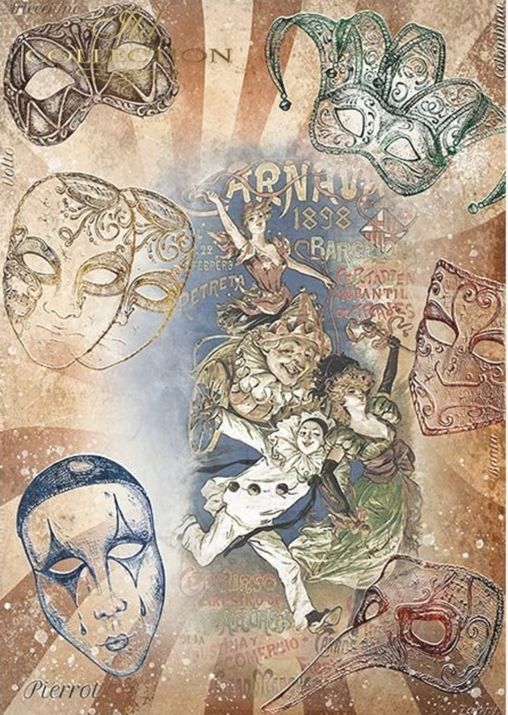 Carnival Circus Decoupage Paper ITD Collection