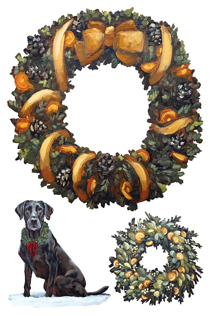 A Cotswold Christmas Transfer Iron Orchid Designs Holiday Collection