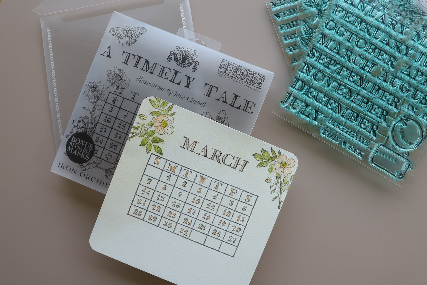 A Timely Tale Stamp 2026 Iron Orchid Designs Holiday Collection