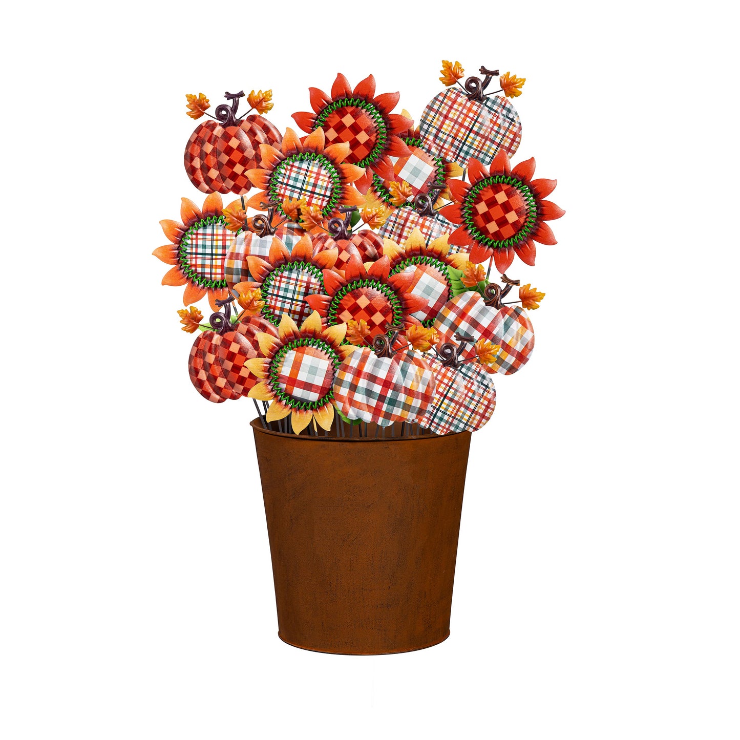 Checkered Metal Plant Picks