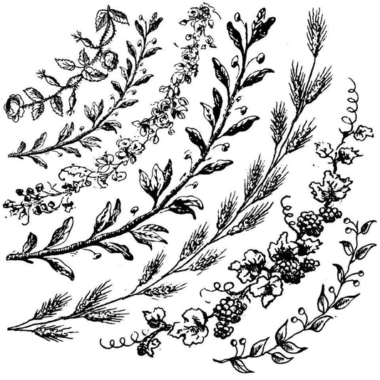 Wreath Builder ClassicIron Orchid Designs Stamp set RETIRED