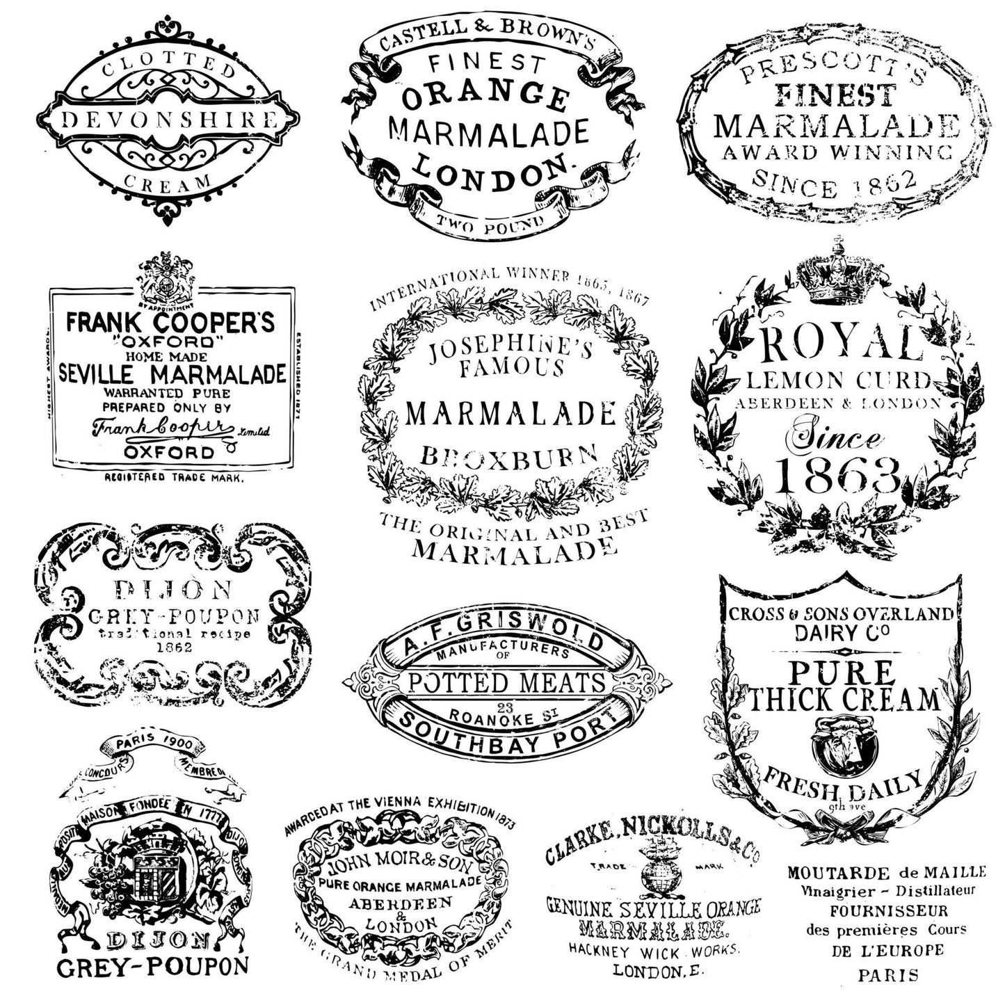 Crockery Iron Orchid Designs Stamp set