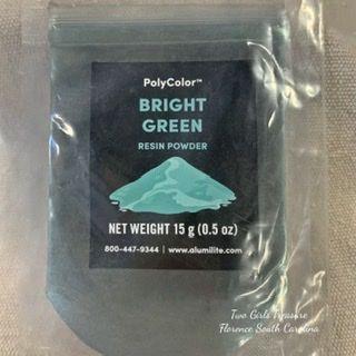 PolyColor Resin Powder Green Pearl 15-Gram