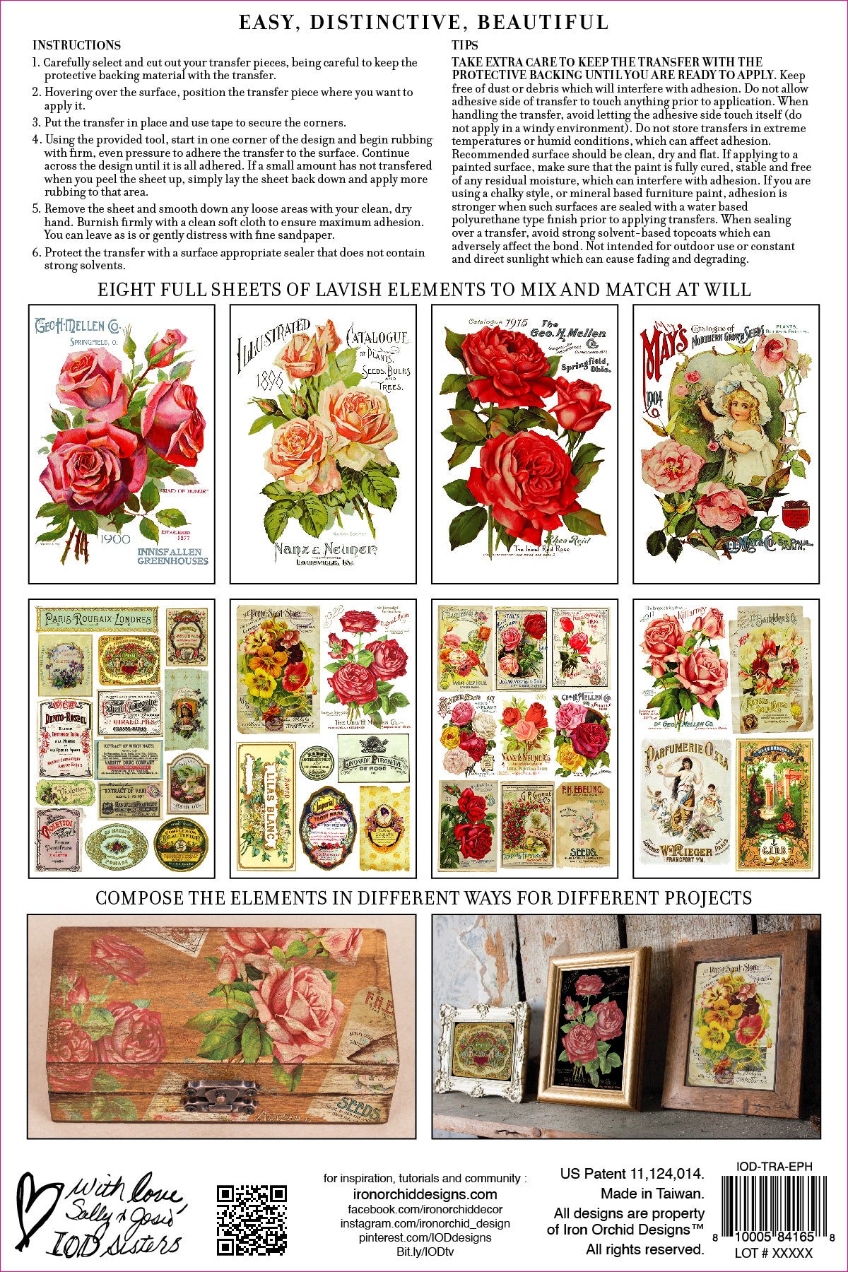Ephemeral Melange Iron Orchid Designs Transfer