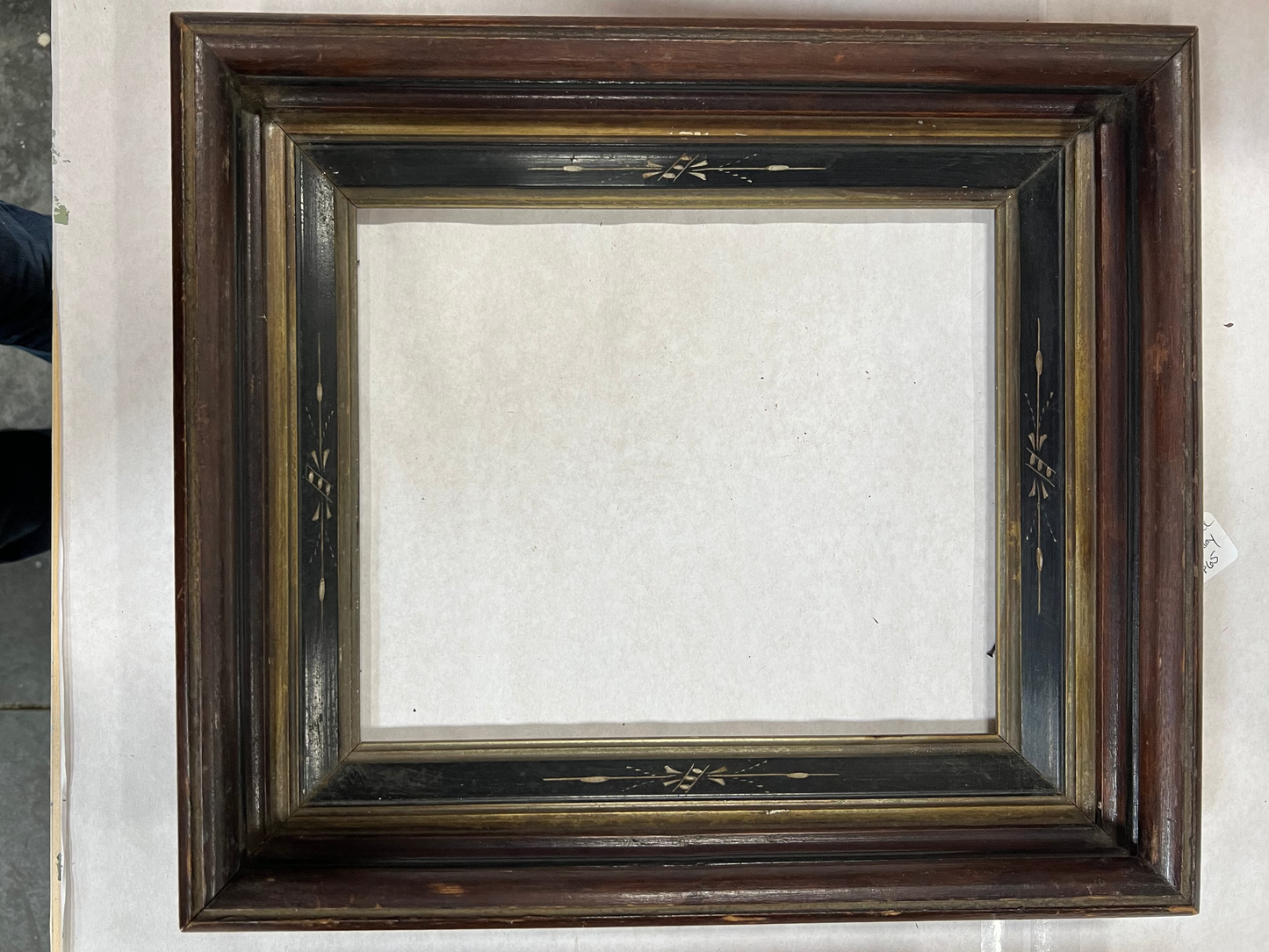 Vintage Solid Wood and Inlay Picture Frame