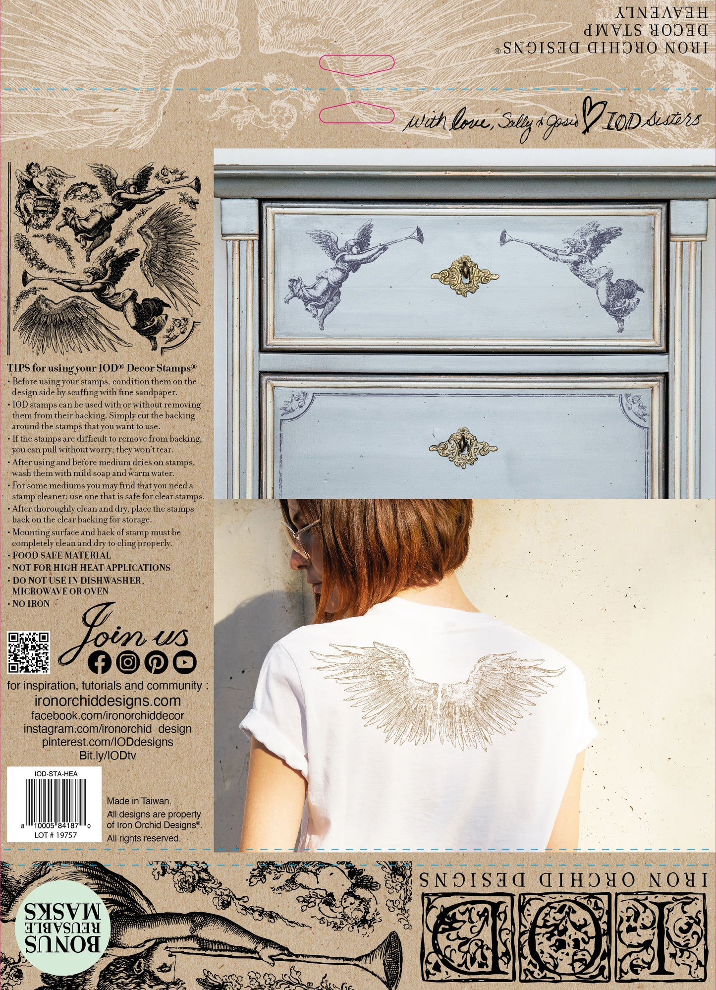 Heavenly Iron Orchid Designs Stamp set RETIRED