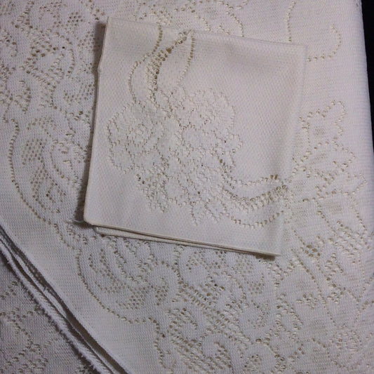 Ivory Lace Tablecloth and Napkins