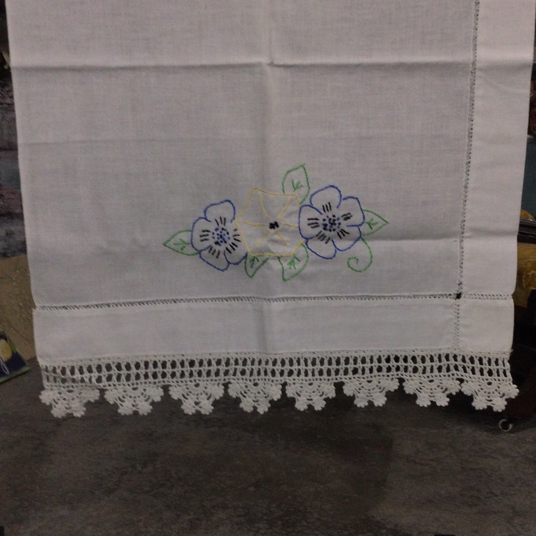 Hand embroidered Linen Table Runner