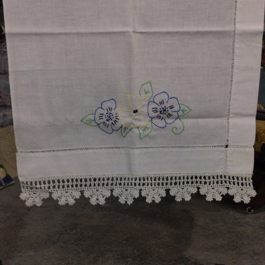 Hand embroidered Linen Table Runner