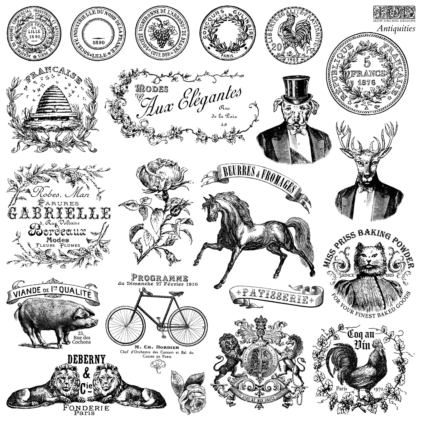 Antiquities Iron Orchid Designs Stamp set