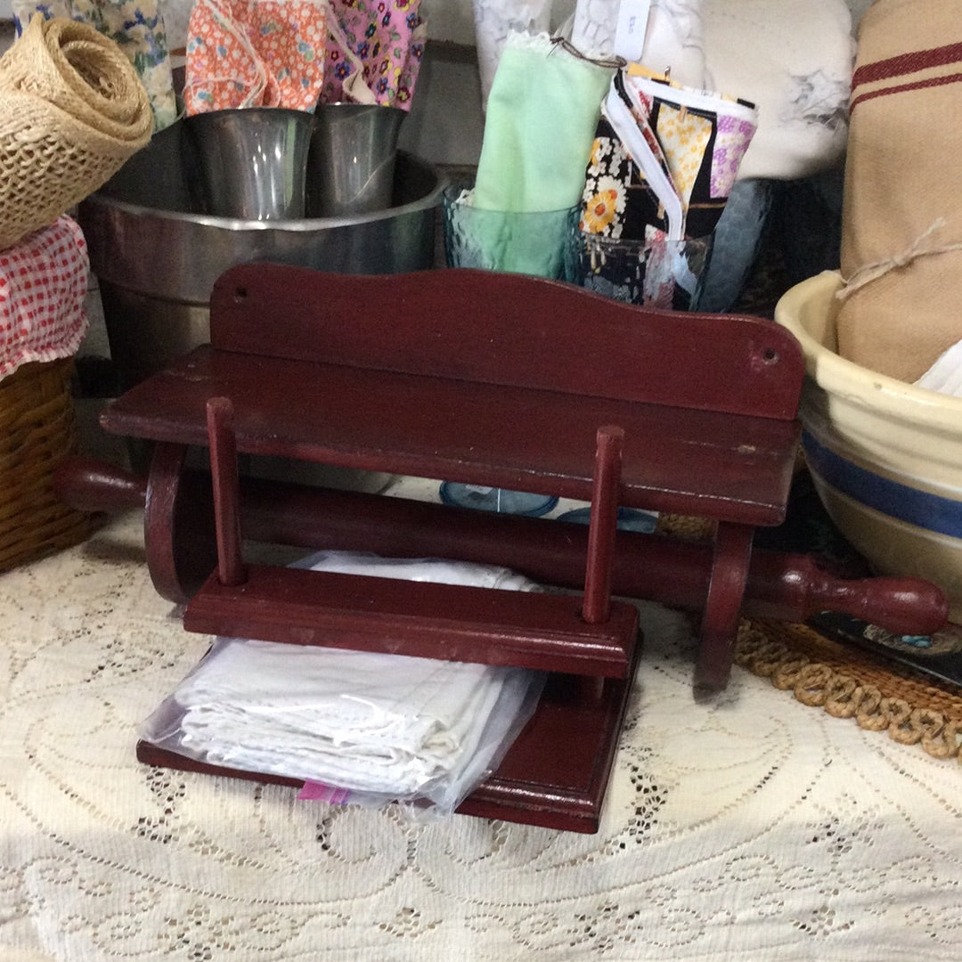 Barndoor Red Napkin Holder and paper towel hanger set -Handmade-