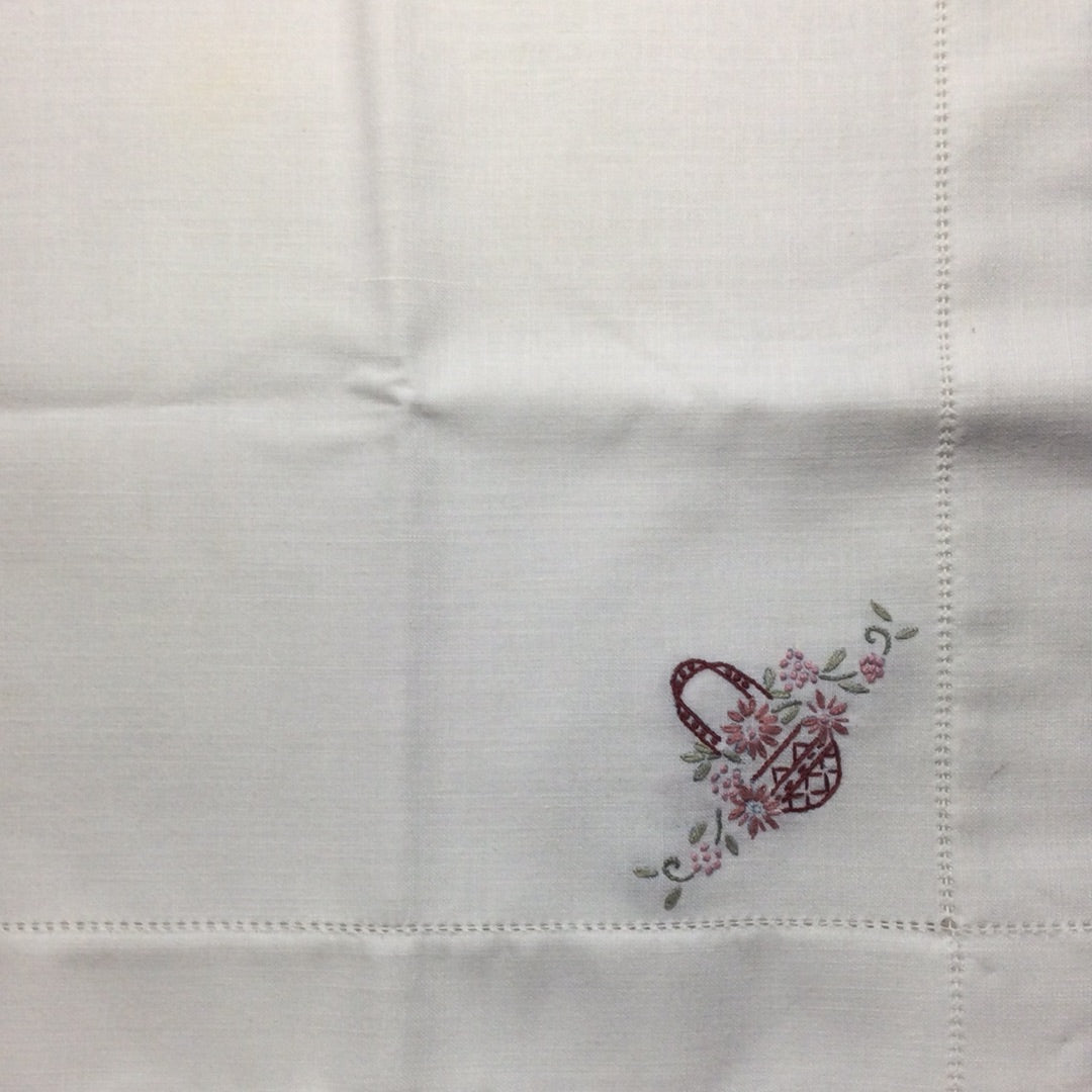 Vintage Hand Embroidered Tablecloth