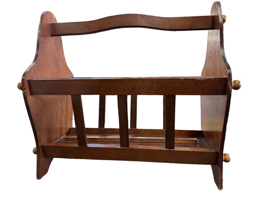 Vintage Wooden Magazine Rack