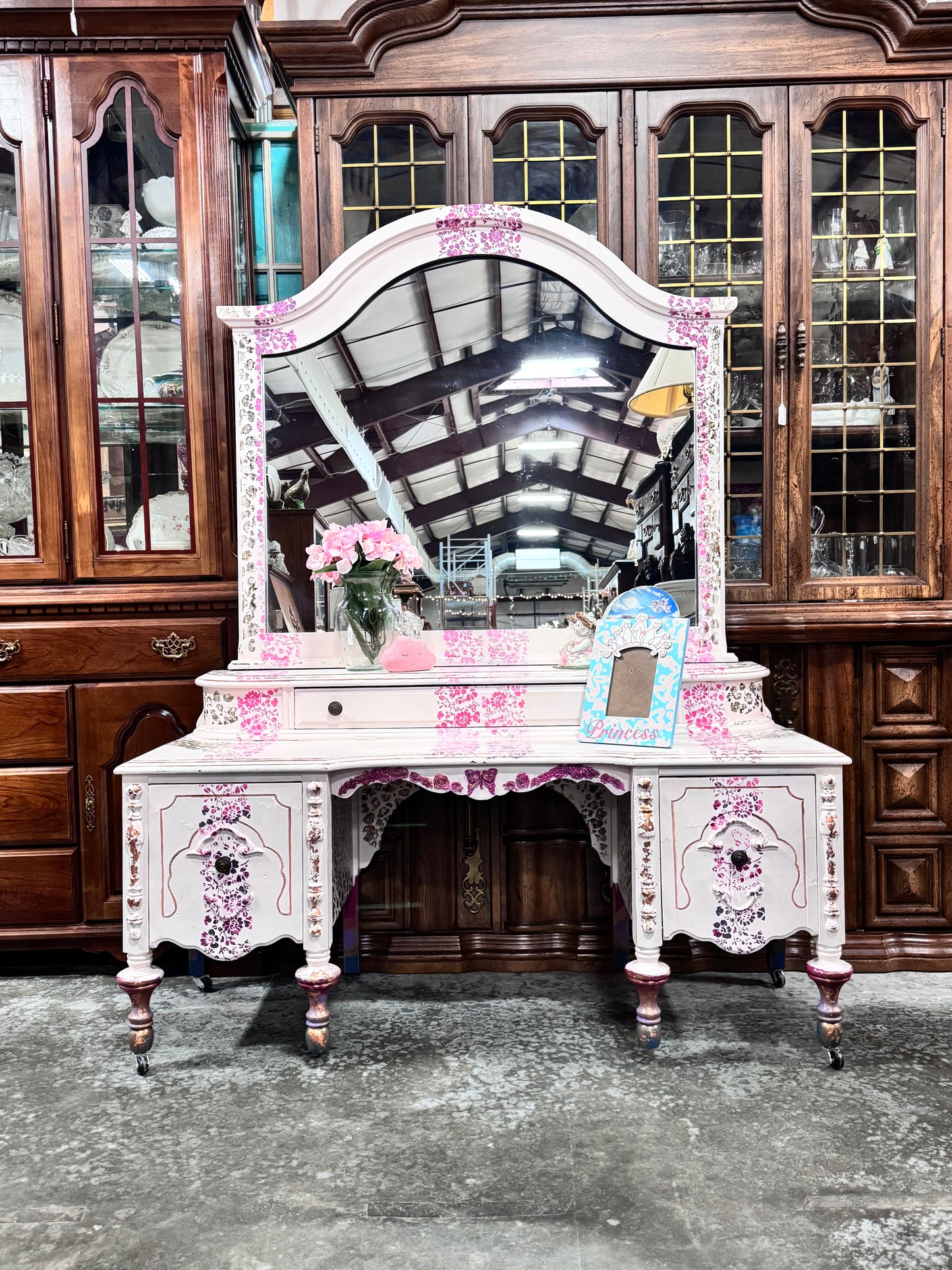 Lisa Frank Inspired Dressing Table w/ Mirror