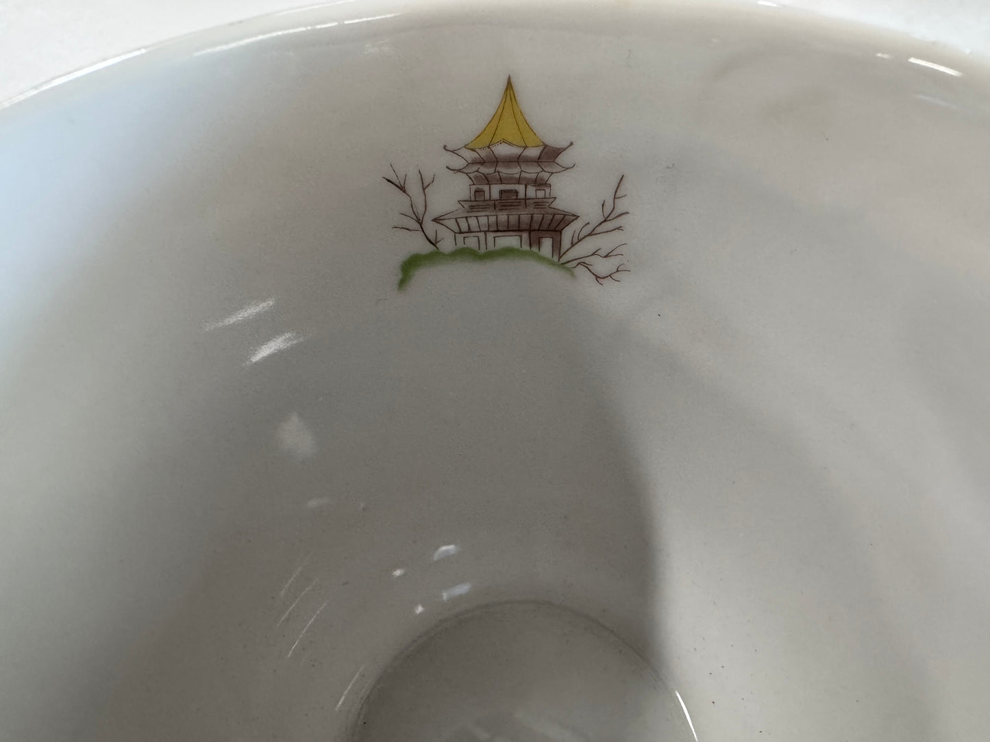 Vintage Chinoiserie Towle Fine Porcelain Cache Pot