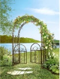 Montebello Iron Garden Arbor with Gate