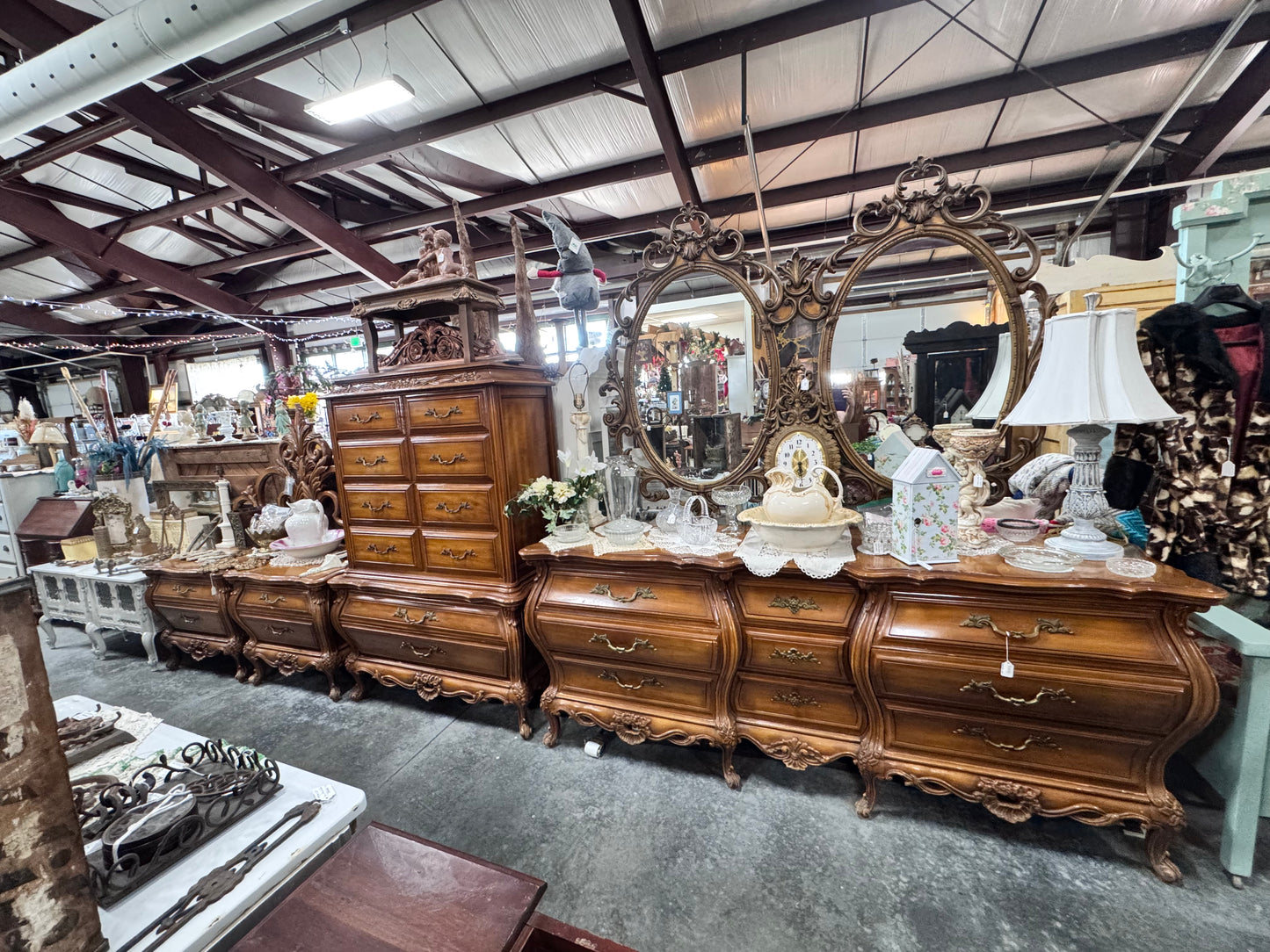 Rococo Style 5 Piece Bedroom Suite