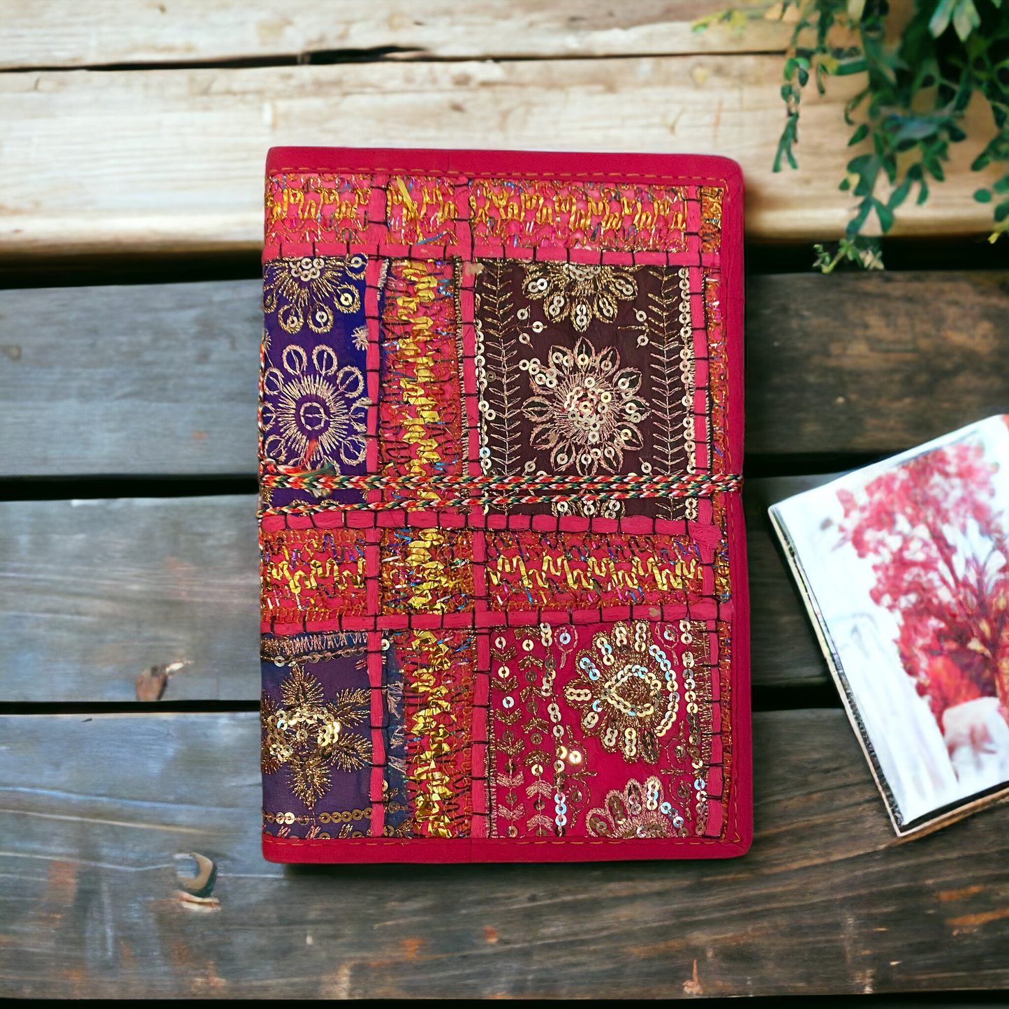 Rajastahni Patchwork Journal - Pink/Purple