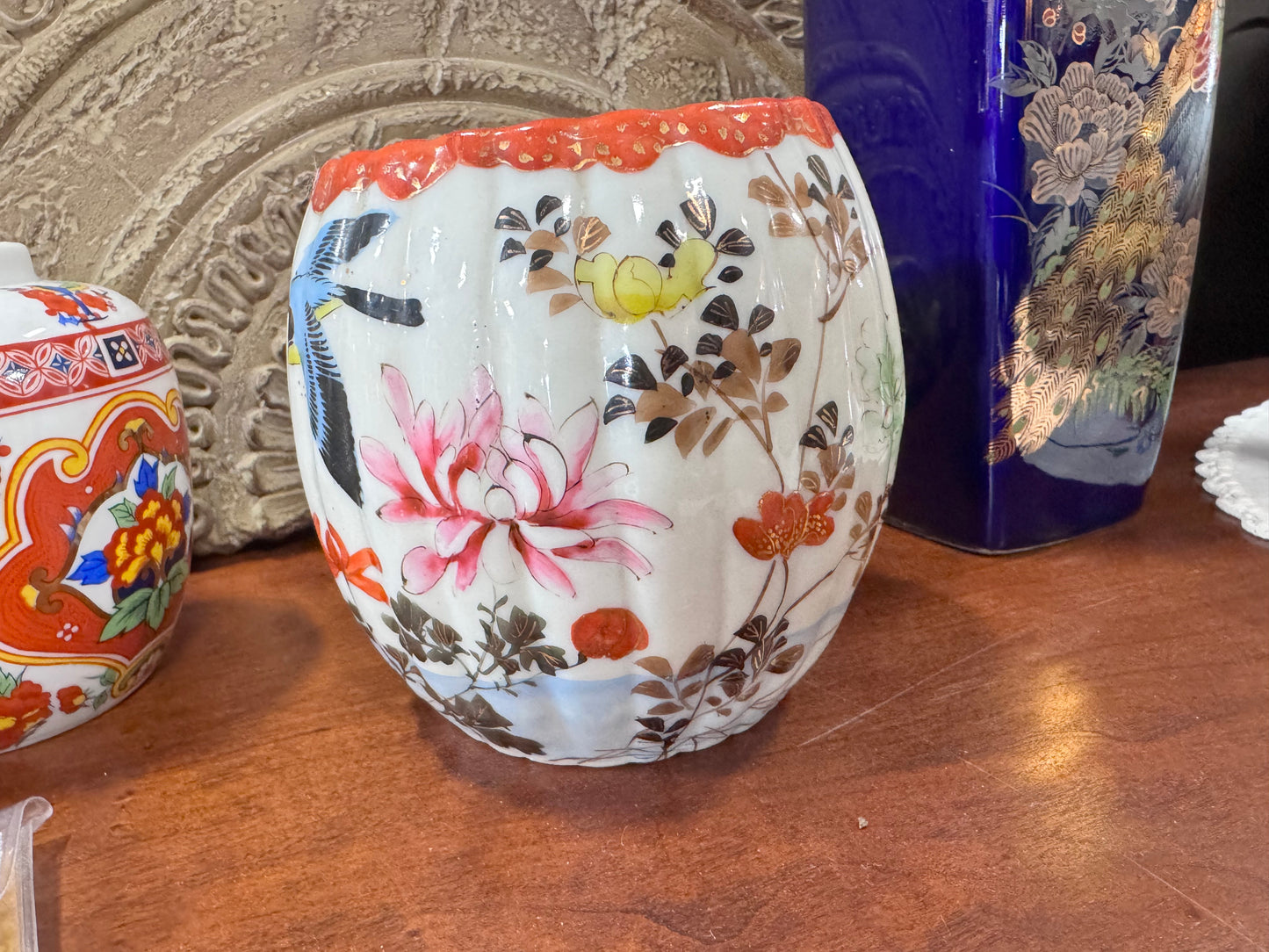 Vintage Japanese Kutani Tea Caddy - no lid
