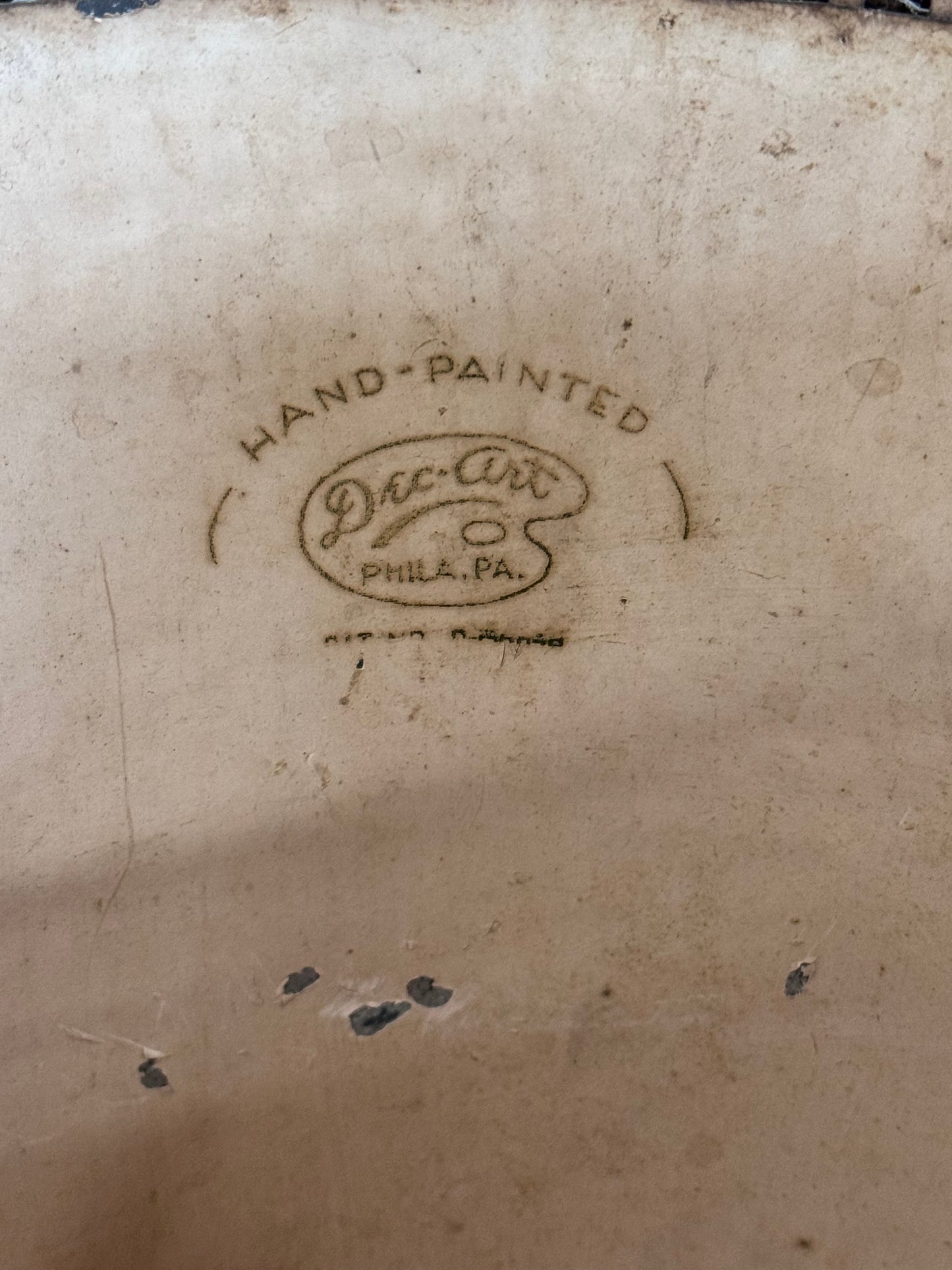 Hand Painted Vintage Dec-Art Metal Umbrella Stand