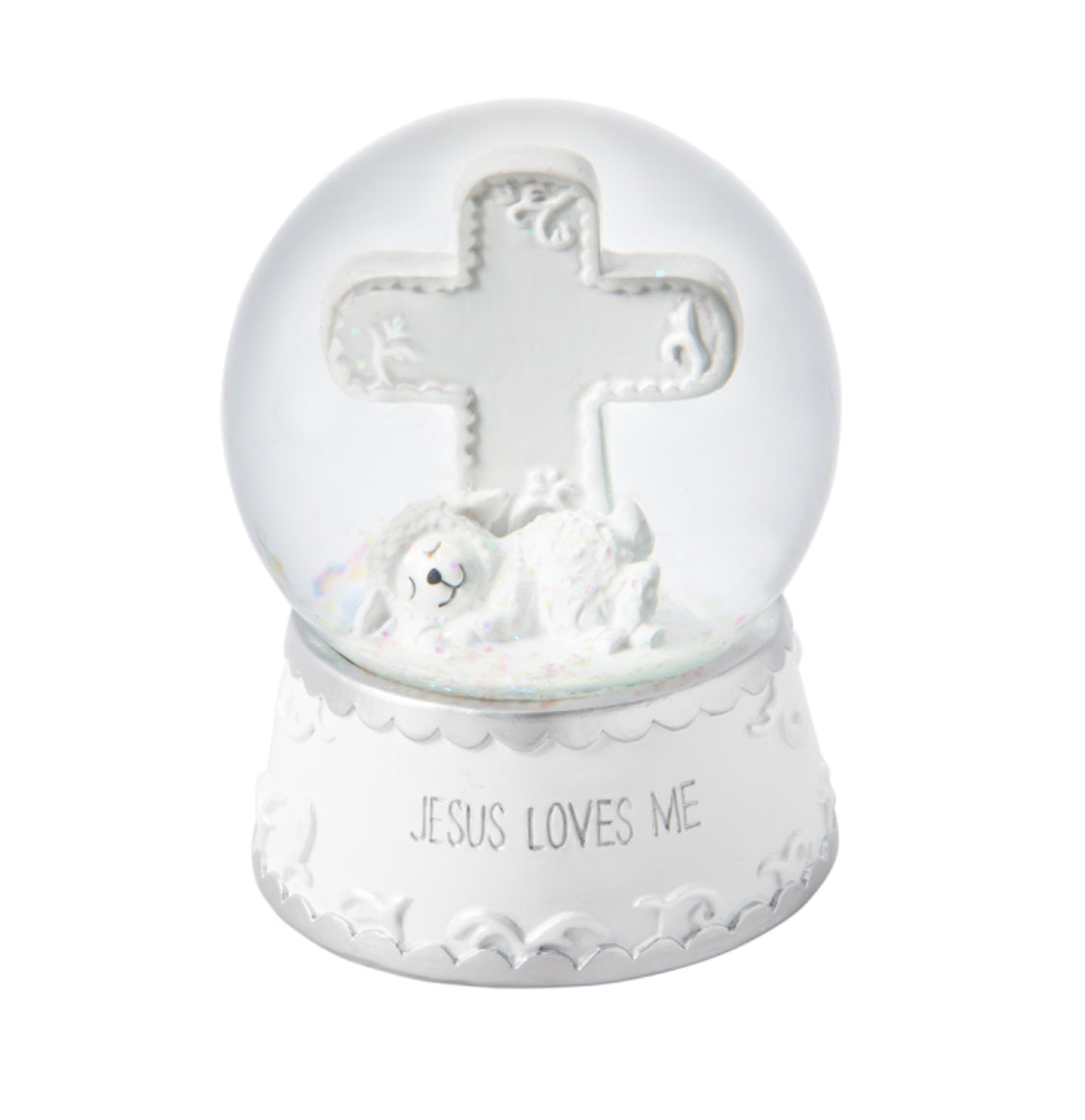 Baby, Jesus Loves Me Resin Waterglobe Music Box