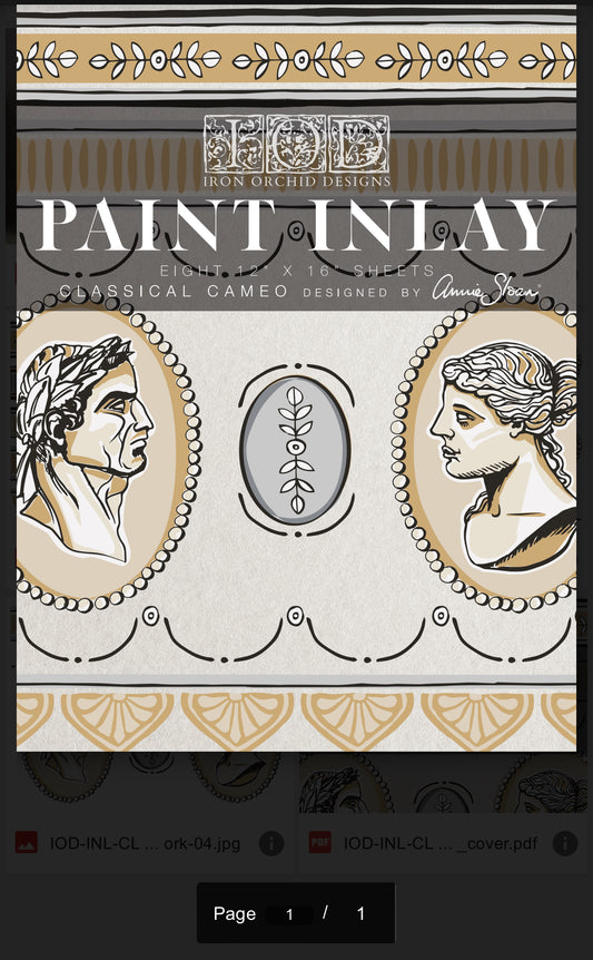Classic Cameo Iron Orchid Designs Paint Inlay