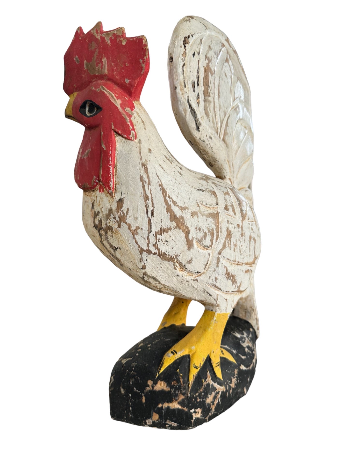 Carved Wooden Rooster