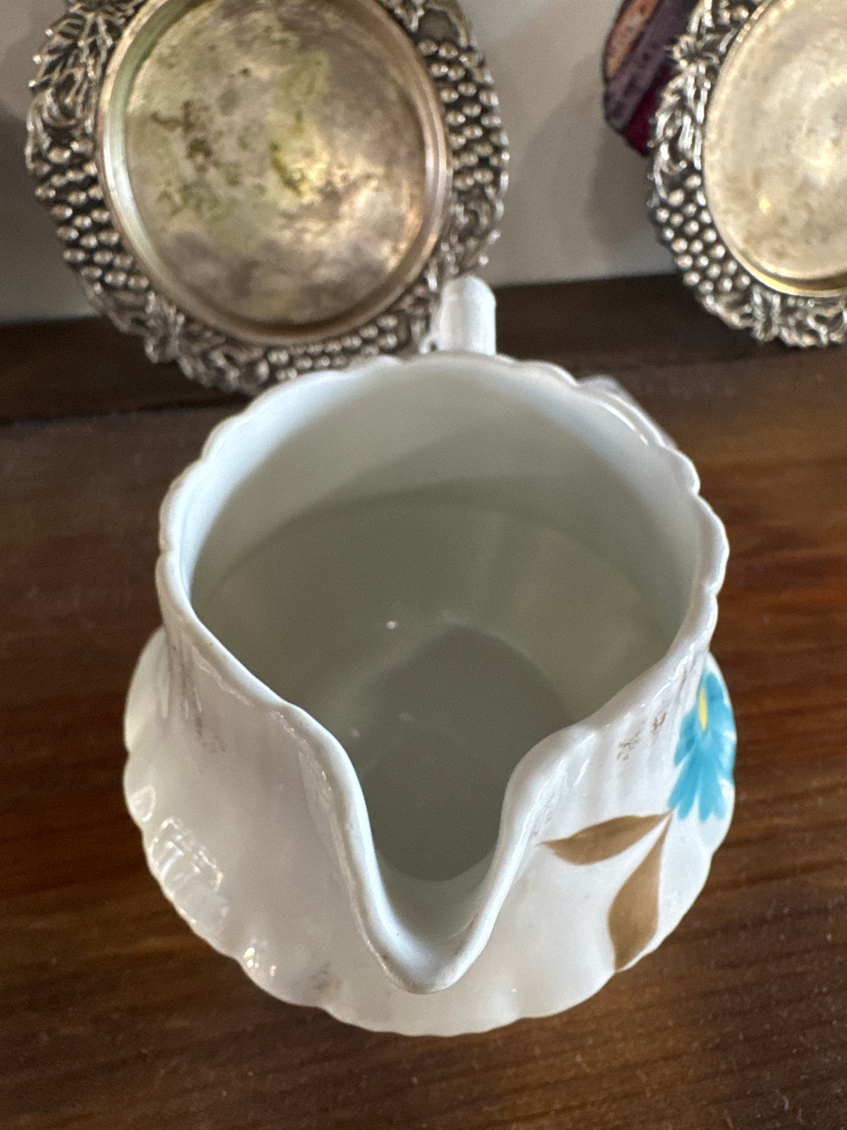 Vintage Ceramic Painted Floral Creamer
