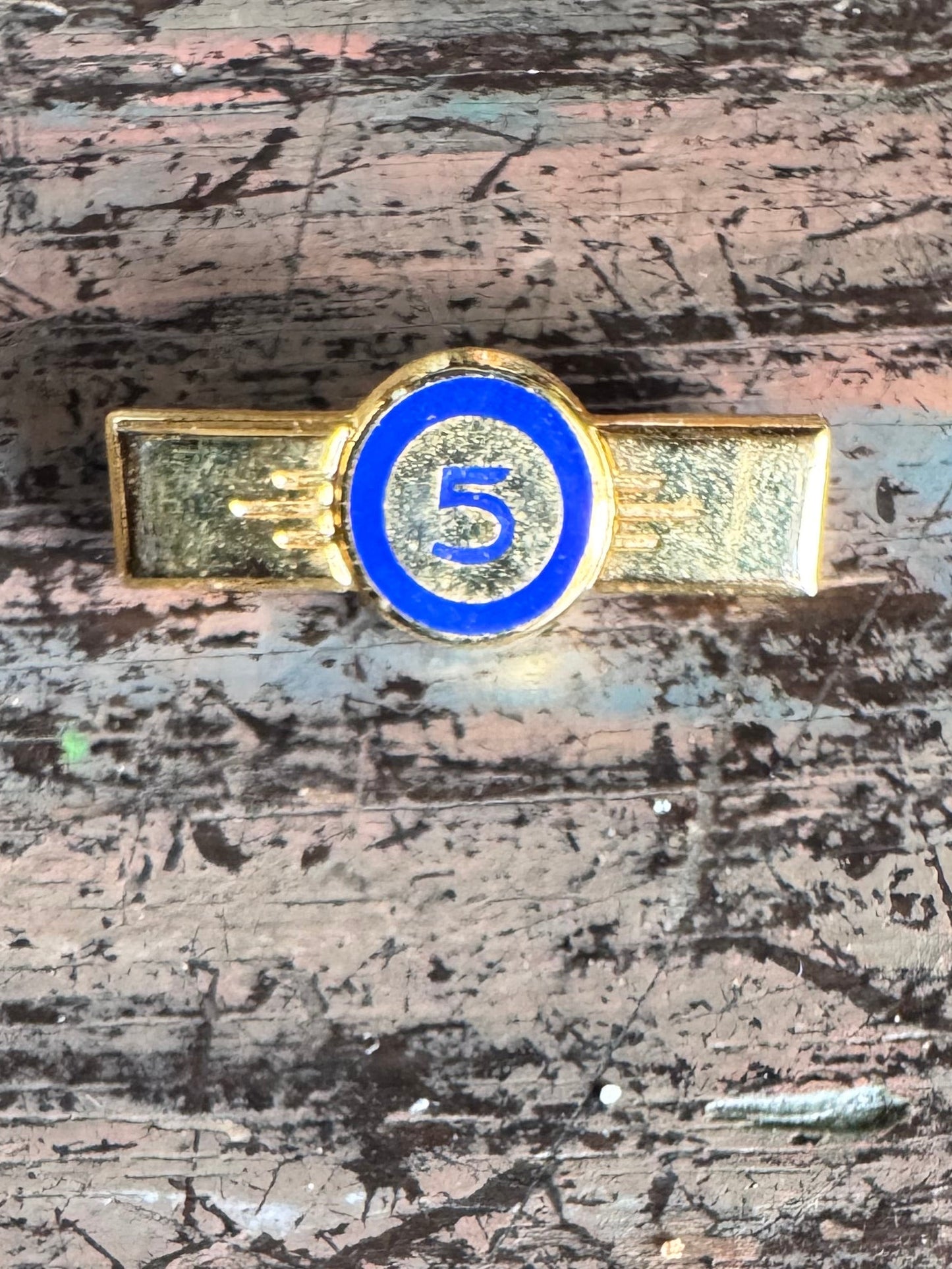 Vintage Gold Tone 5-year Tie Pin/Lapel Pin