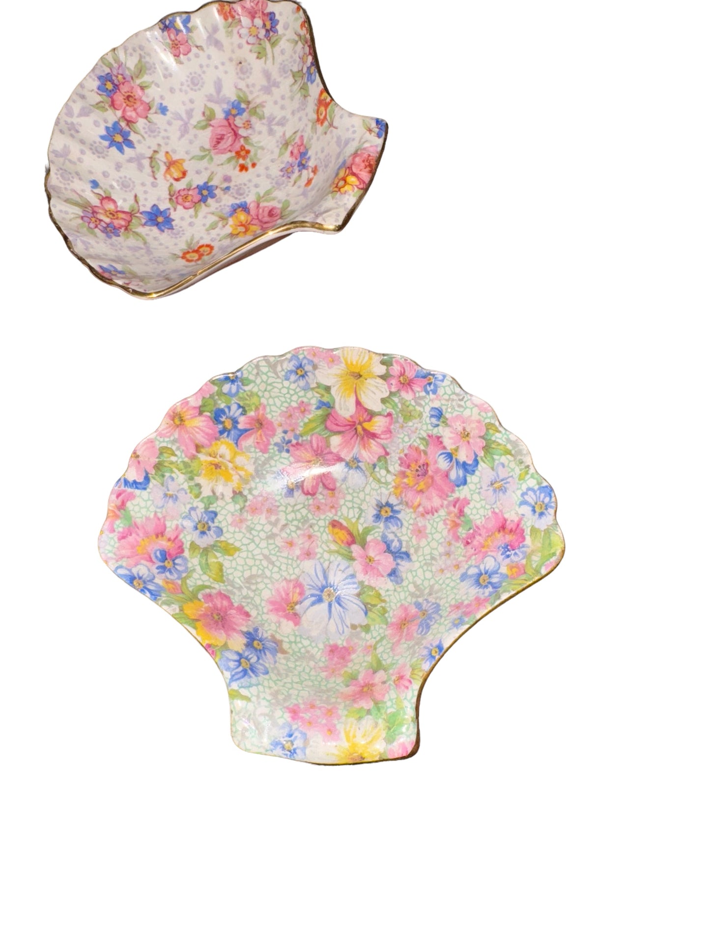 Royal Winton Chintz Shell Shaped Spoon Rest 1945 Marion pattern