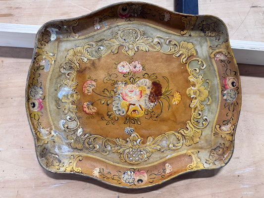 Vintage Italian Paper Mache Serving Tray - Clearance