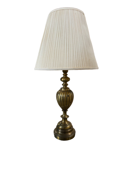 Vintage Fluted Brass Lamp