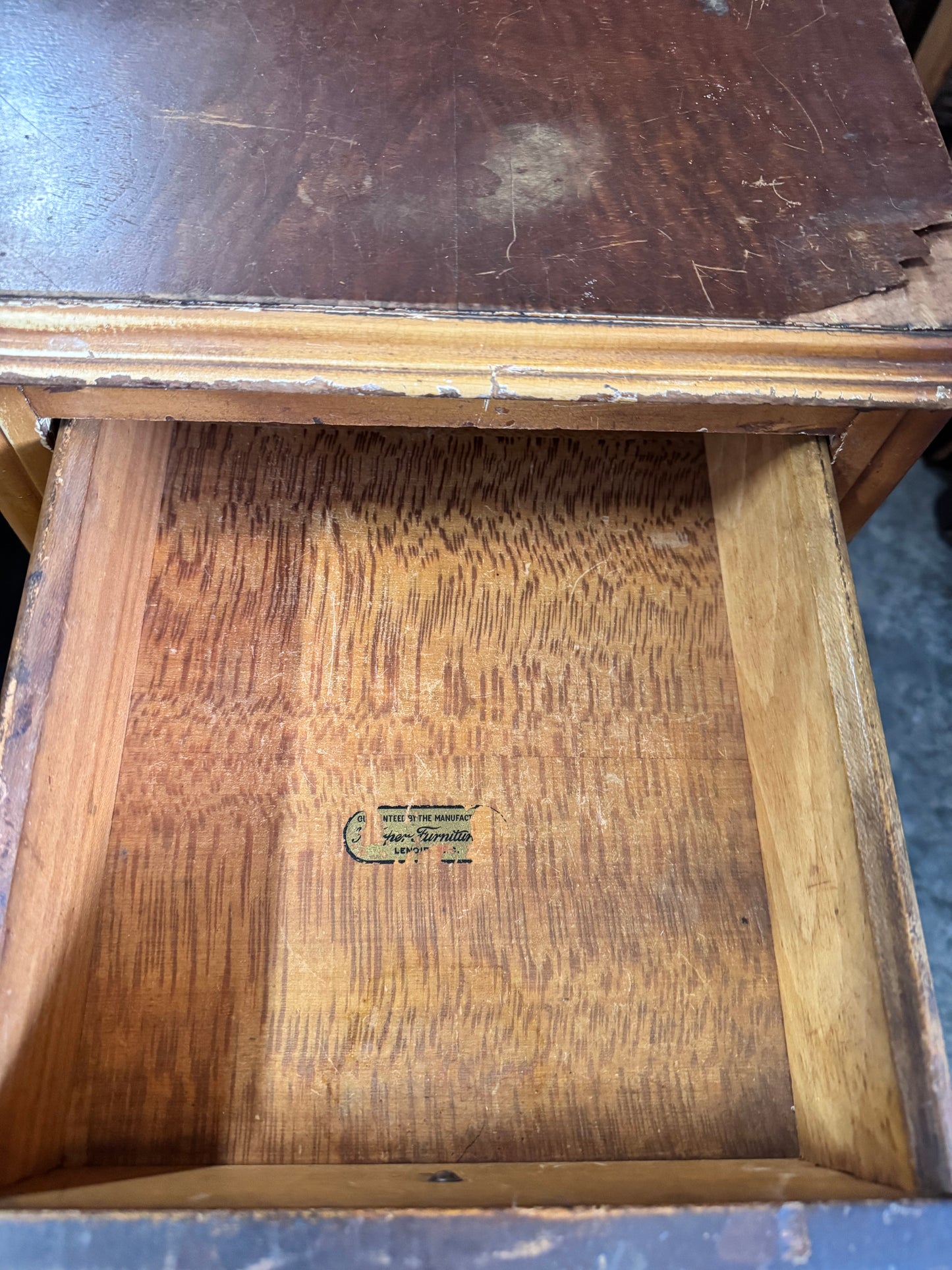 Vintage Marquetry Nightstand