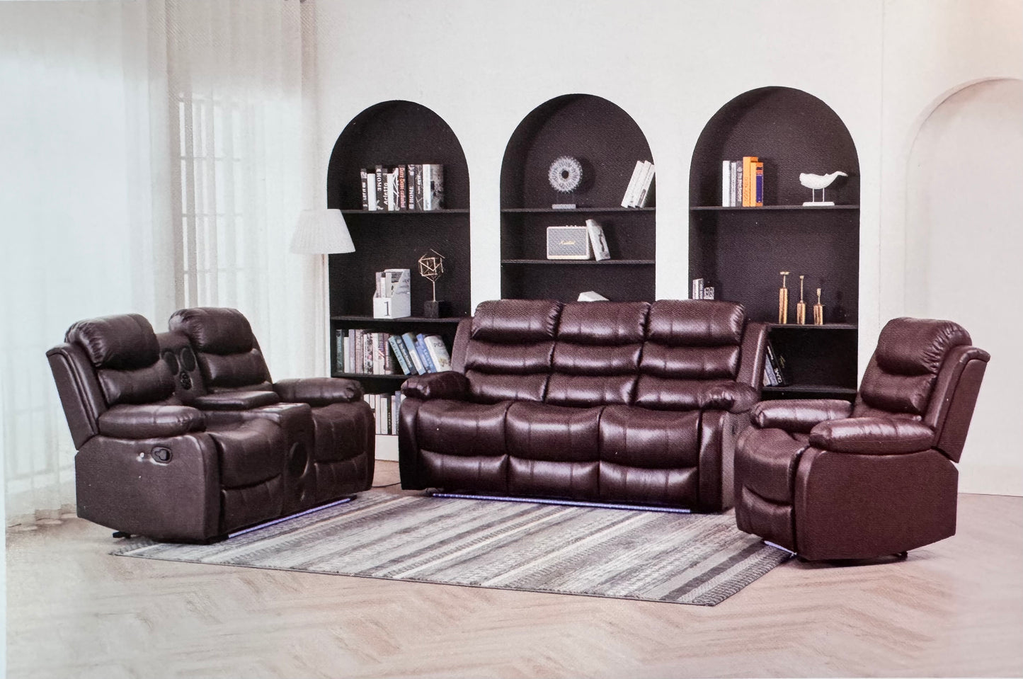 Living Room Suite 3 pieces with recliners