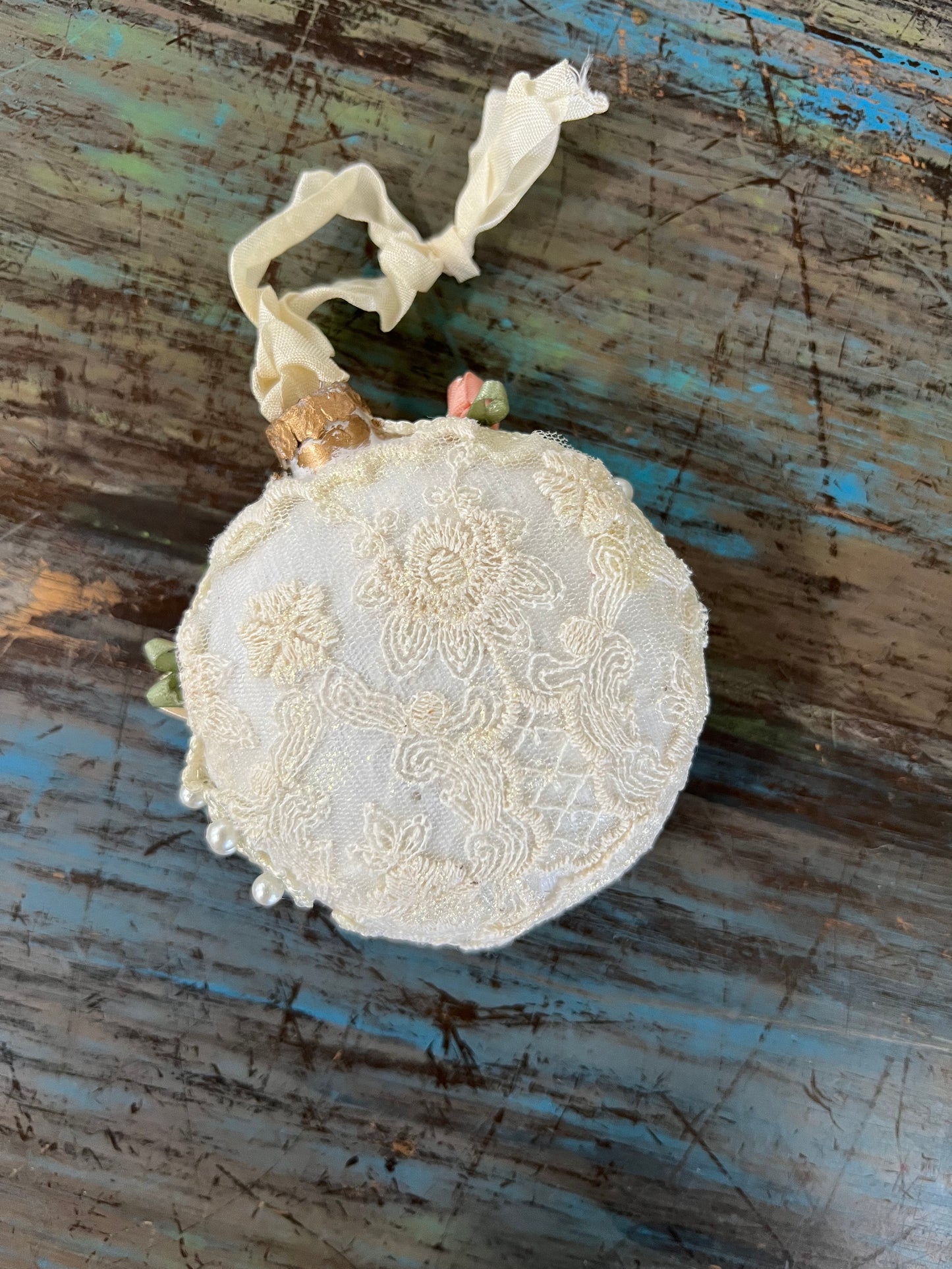 Lace & Roses Fairies Handcrafted Round Ornaments