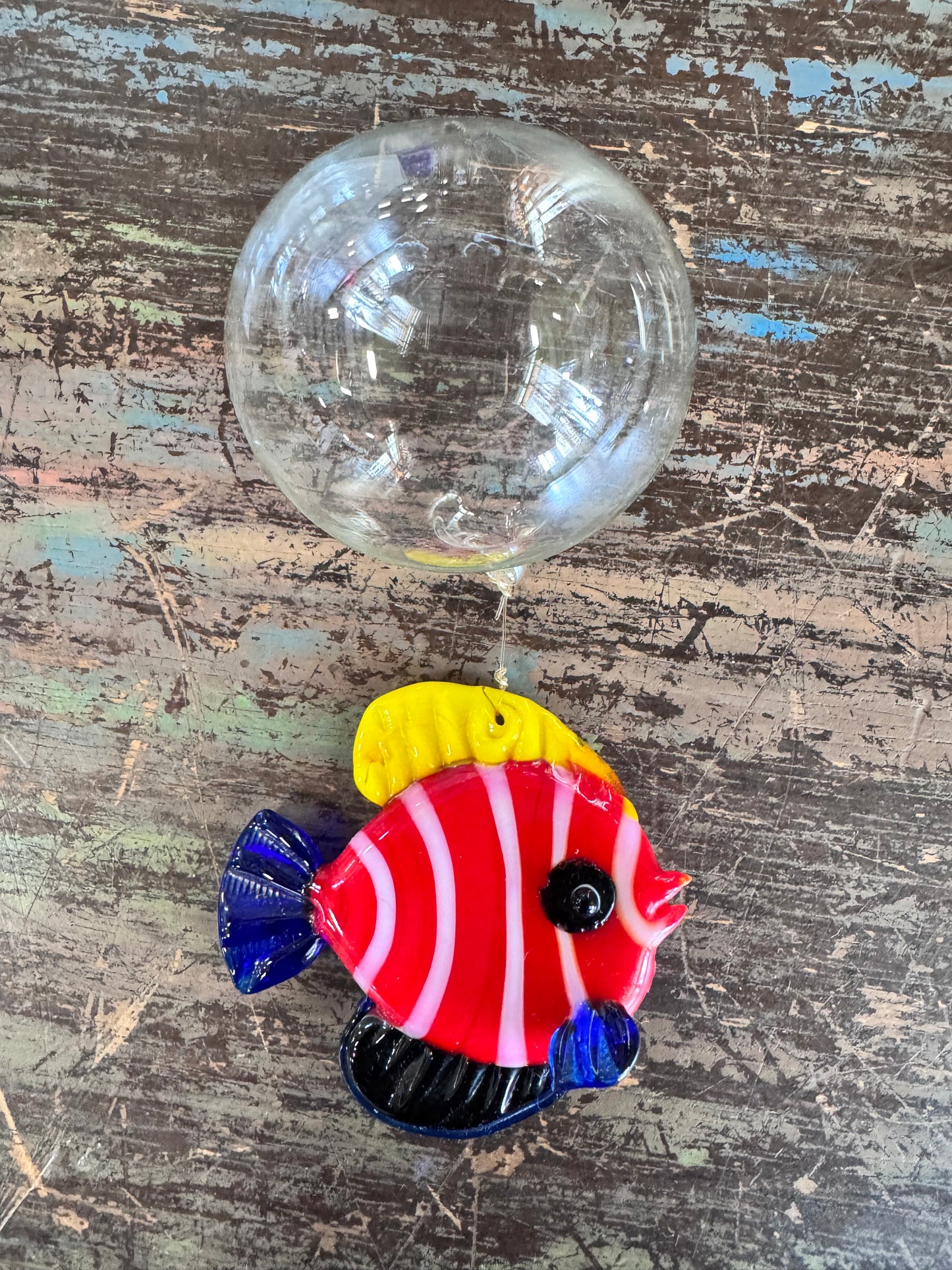 Floating Hand Blown Glass Fish- Boxed
