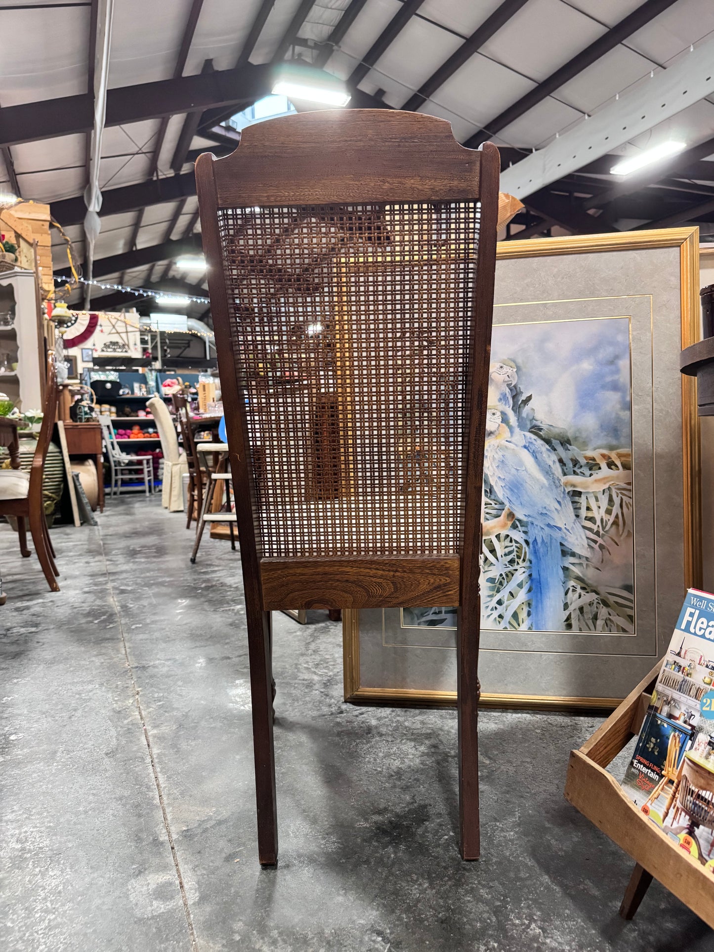 Cane Back Dining Chairs-Pair